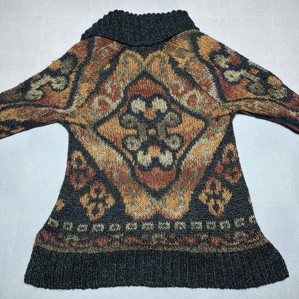 J Jill Bloomsbury Cardigan Womens XS Petite Southwestern Aztec Shawl Collar - Picture 6 of 10